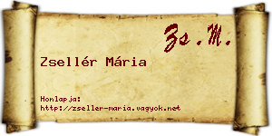 Zsellér Mária névjegykártya